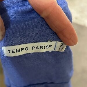 Tempo Paris Periwinkle Blue Top